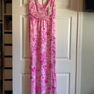 Lilly Pulitzer Sloane Dress in Peony Pink Seaside Scene